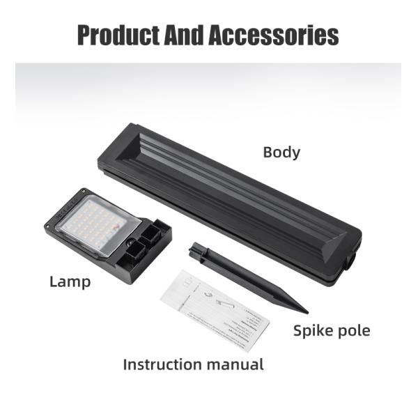 LED Solar Bollard Garden Lights for Solar Powered Outdoor Pathway Decoration Landscape
