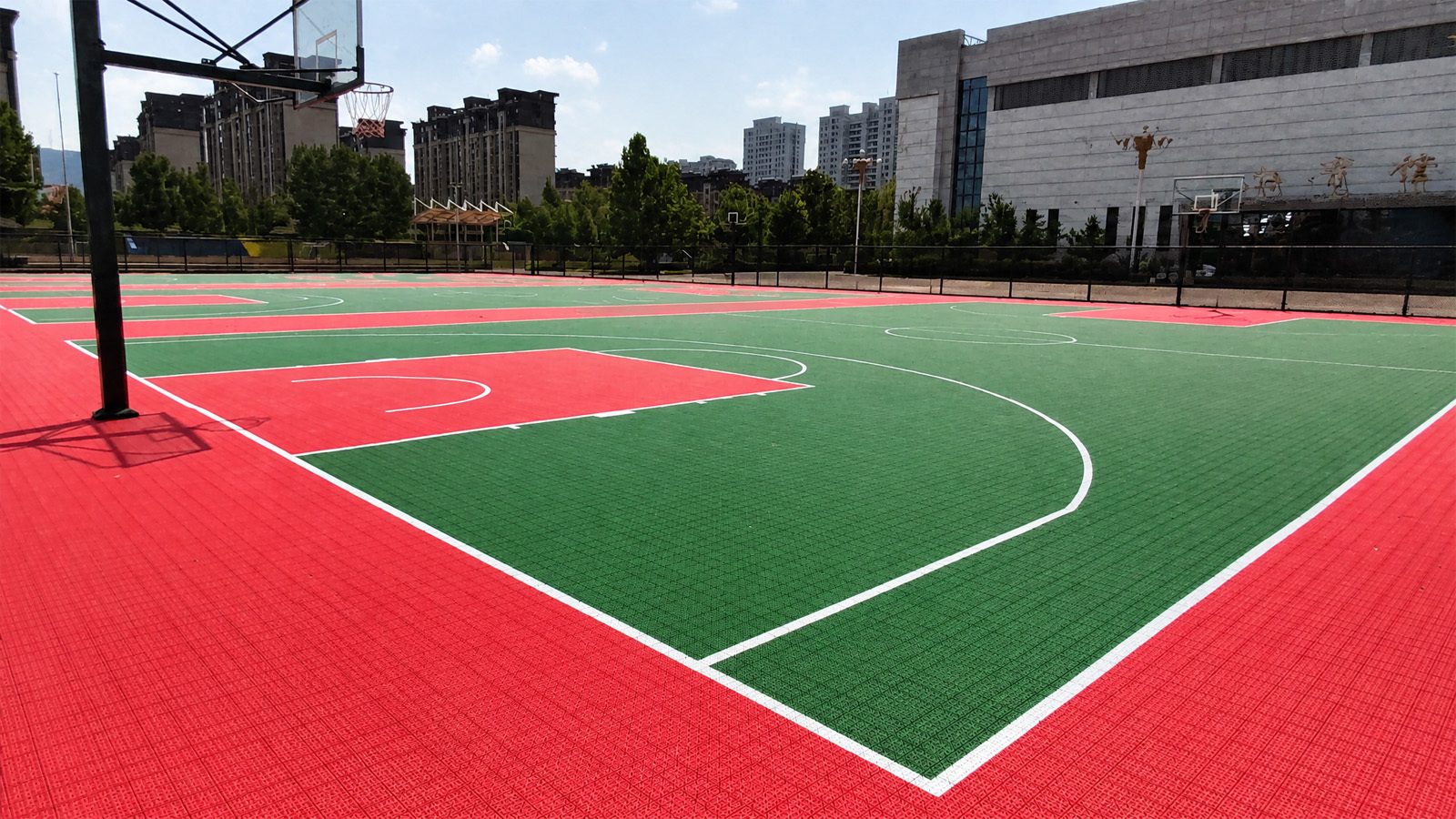 CZ-XY1 Rubber Interlocking Sport Tiles | Non-Slip Modular Court Flooring