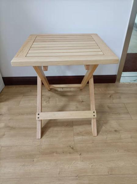 Modern Design Small Folding Garden Rubber Wood Table for Patio Outdoor Coffee Drinks Mail Packing Modern Style