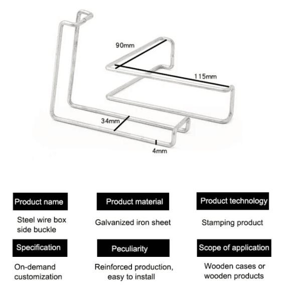 Перевозка деревянный ящик деревянный ящик стальной пружинной проволоки клип