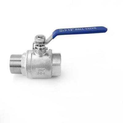 SS304/SS316 Stainless Steel 2PC Full Port Ball Valve BSP/NPT Thread High Pressure Ball Valve