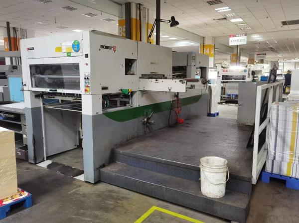 Used BOBST SP-102 Automatic Die Cutting & Creasing Machine, Max Die Cutting Size:720x1020mm,Max Die Cutting Speed:7500s/h,Max Perssure:250T
