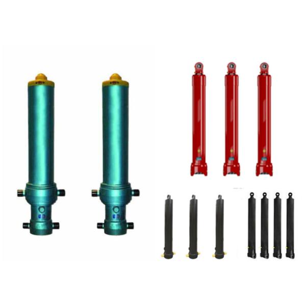 Single Acting Dump Trailer Hydraulic Cylinder , Telescopic Dump Truck Cylinders