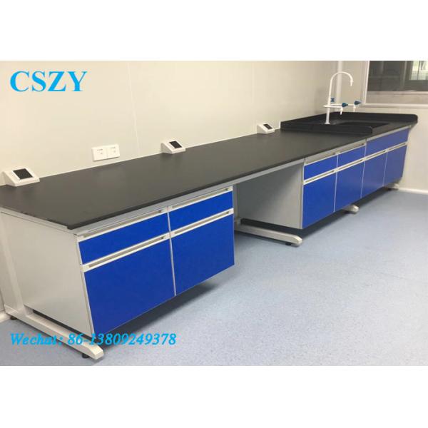 Steel Wood Lab Water Sink Bench Table For Biology Chemical Laboratory Furniture