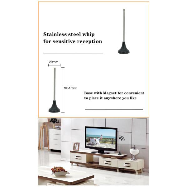 2021 5-26 DBi Portable Indoor Car TV / HDTV Antenna For Home Use