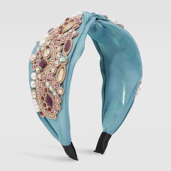 New Bohemia ornate fabric headbands with diamond-encrusted imitation pearl hair accessories for ladies girls