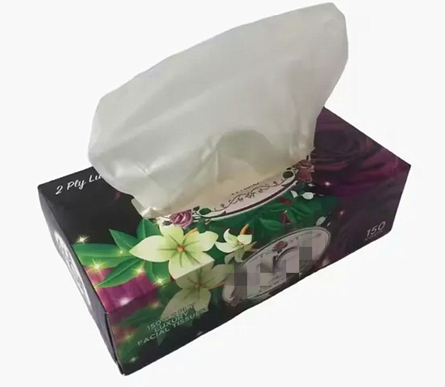 3 Ply 200 Sheets Cube Box Facial Tissue Virgin Pulp Custom Printed Design Tissue Box