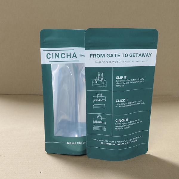 Bolsas de embalaje de alimentos PE Stand Up con ventana de 10 cm a 50 cm de ancho