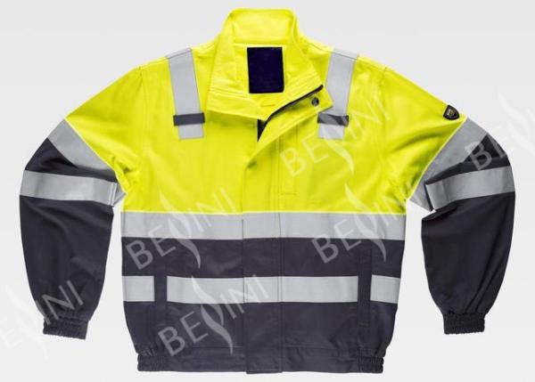 High Visibility Safety Work Clothes with Big side patch pockets Anti Shrink