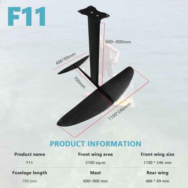 F11 Beginners Surfing Pumping Kite Wing Foil Board Wave Large Blade Wings for Waters Hydrofoils
