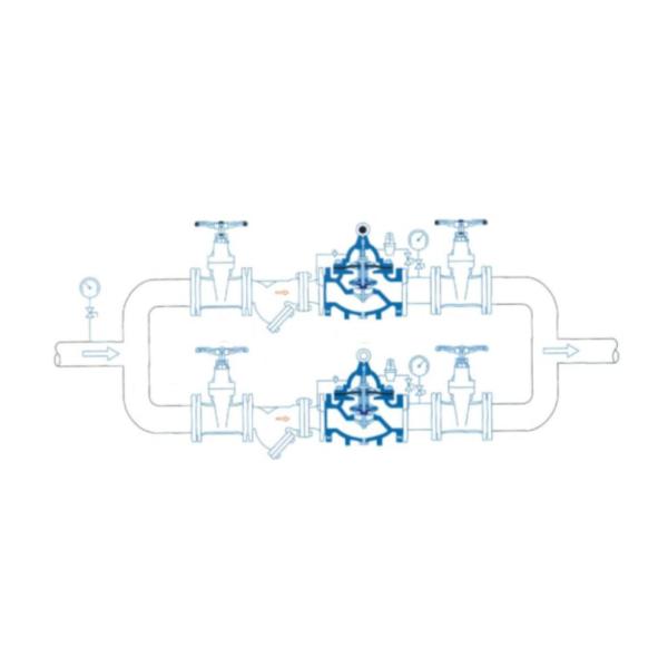 Hydraulic Pressure Reducing Valve Ductile Iron GGG50 Type For Industrial Plants Aqueducts