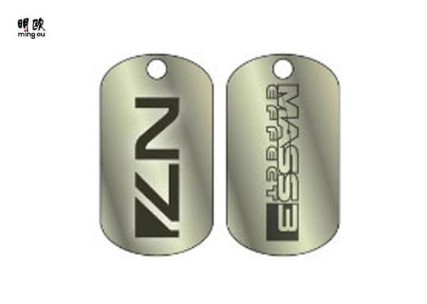 Personalized Metal Dog Tag Stainless Steel Printed Logo Black Color