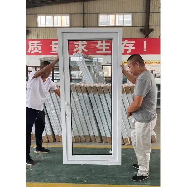 Double Opening PVC Glass Casement Doors White Frame With Double Triple Glazed