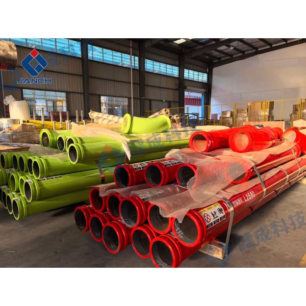 DN125 Concrete Pump Pipe ST52 Flange Connection 1 Year Warranty