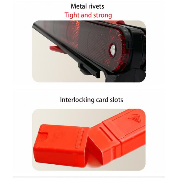 E-MARK Red Warning Triangle Road Pole Traffic Sign Safety Sign Warning Triangle for Car