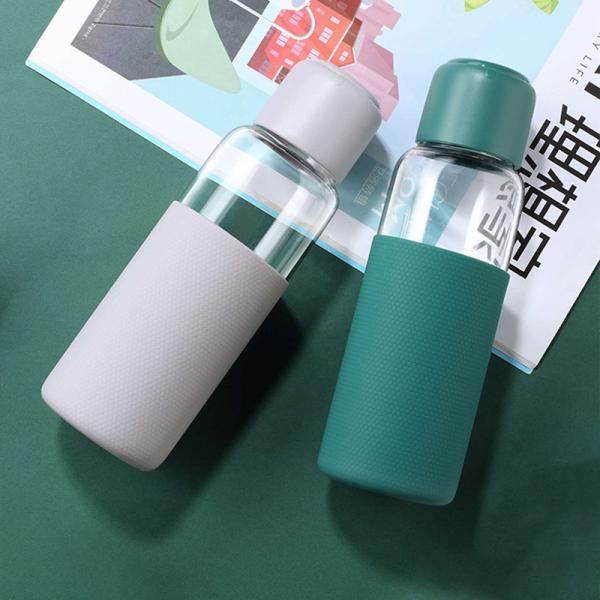 Anti Scalding Unbreakable Glass Water Bottle Custom Logo Printed 350ML Capacity