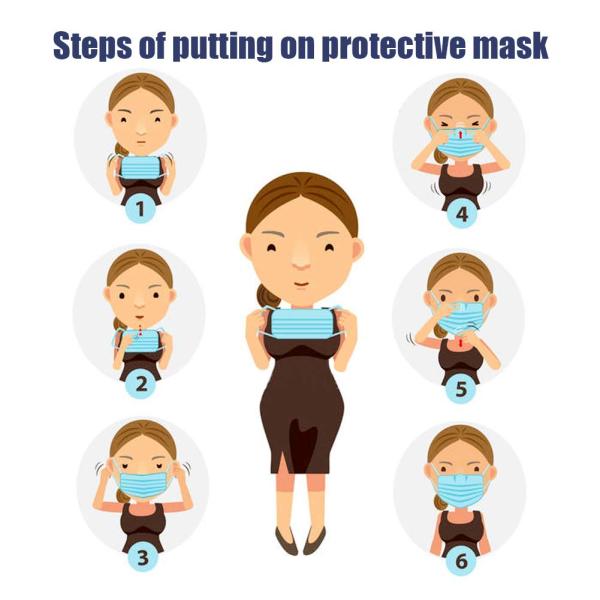 FDA CE certificated3 Ply Face Mask Disposable Non-woven Eco-friendly Fabric