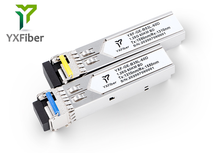 модуль приемопередатчика 1000Base-BX 60km GLC-BX-60D GLC-BX-60U 1.25G SFP