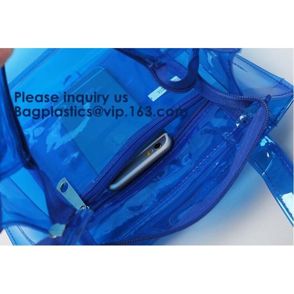 Hologram Tote Bag Laser PVC Shoulder Bag For Women-Lightweight,Laser Summer Beach Handbag