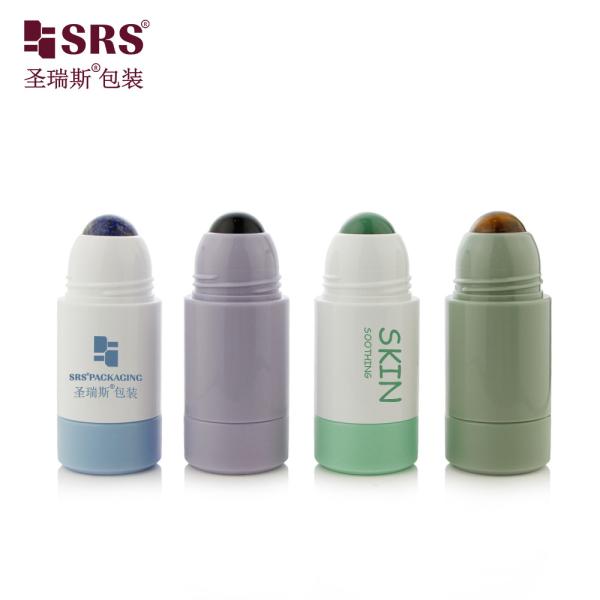 RPPE 50ml 75ml Printed Black Refillable Roll On Bottle For Deodorant Liquid