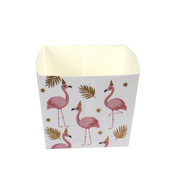 Factory Price Metallic Gold Foil Flamingo Pattern Paper Baking Containers Baking Trays Loaf Pans