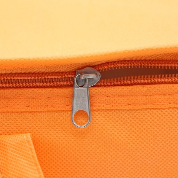 White Promotional Non Woven Material aluminum cooler bag thermal bag with Zipper