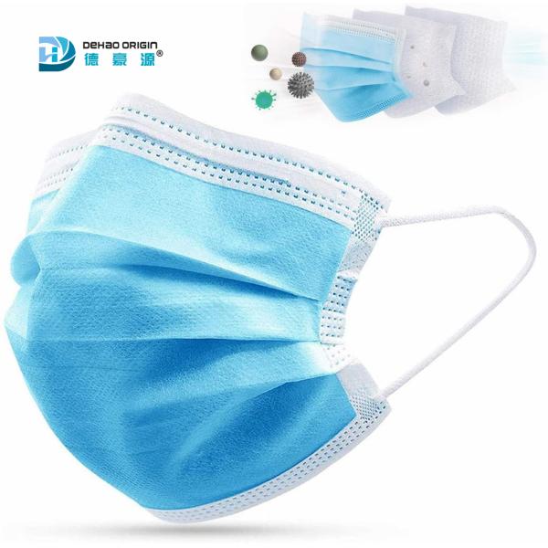 Blue+White Earloop Face Mask Antiviral Medical Protective Face Masks