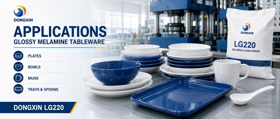 White Melamine Formaldehyde Resin Melamine Glazing Powder For Food Gradedinnerware Shinning
