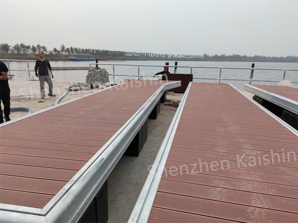 Pontão de alumínio do flutuador do barco das docas de flutuação do HDPE marinho para o molhe