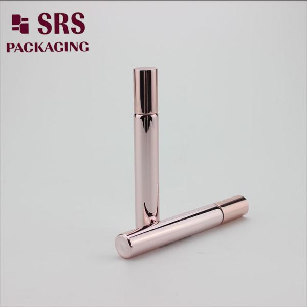 SRS cosmetic empty 10ml rose gold glass roll on bottle for perfume