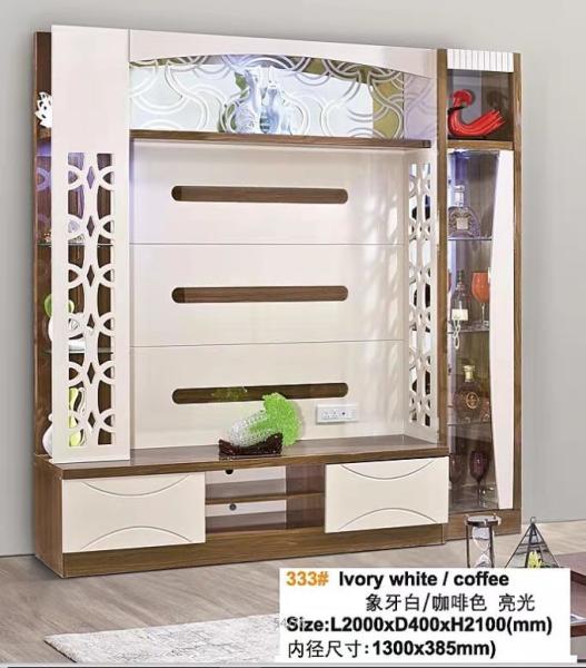 Wall Mounted Automatic TV Lift Cabinet White Hidden Pop Up Fireplace