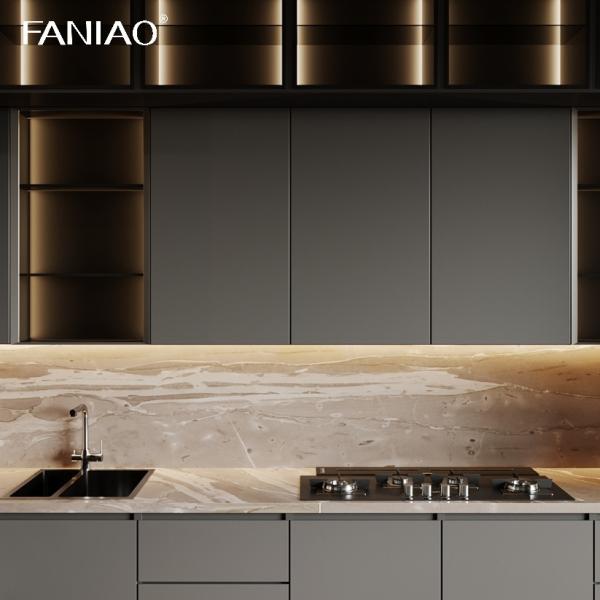 Площадка MDF фанера твердое дерево с ациклическим лаком Маттовый высоко блестящий ПВХ ПЭТ меламин Готовый кухонный шкаф