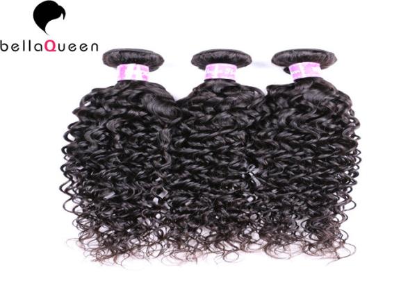Tramas pretas naturais, emaranhado e derramamento do cabelo humano de onda de água 6A Remy livre