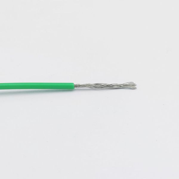 20AWG PFA Insulated Tinned Copper Cable Green