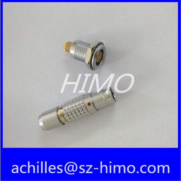 Metal 6-Pin Electronic Connector Lemo Equivalent Plug And Socket