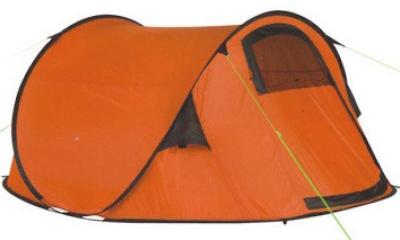 180X235X100CM Tenda de acampamento à prova d'água exterior revestida de poliéster de 190T para 3 pessoas