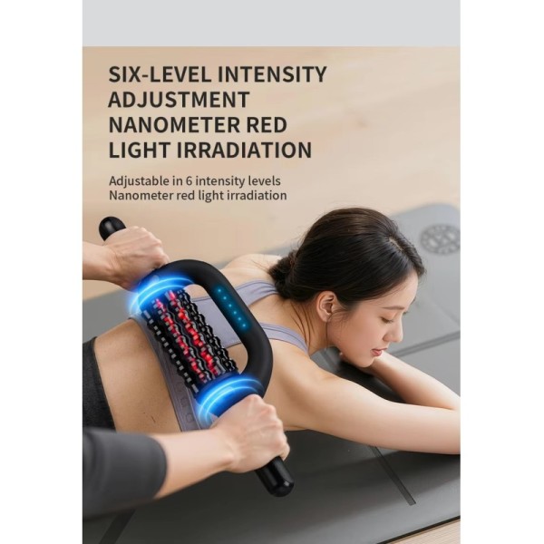 Electric Rolling Massager with 360° Rolling Percussive Massage, 6 Adjustable Speeds, and Cordless Rechargeable Design for Deep Tissue Relief