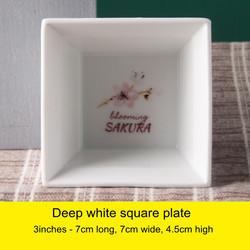 Japanese Cherry Blossom White Round Rectangle Square Baking Dessert Bowl Restaurant Ceramic Dinner Plate And Mug