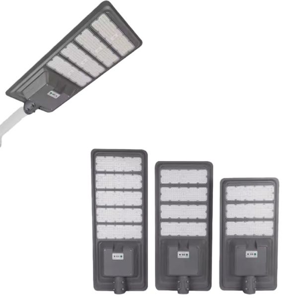 Lampadaire solaire intégré tout-en-un 300W avec télécommande, IP65 étanche, hauteur 3-4m