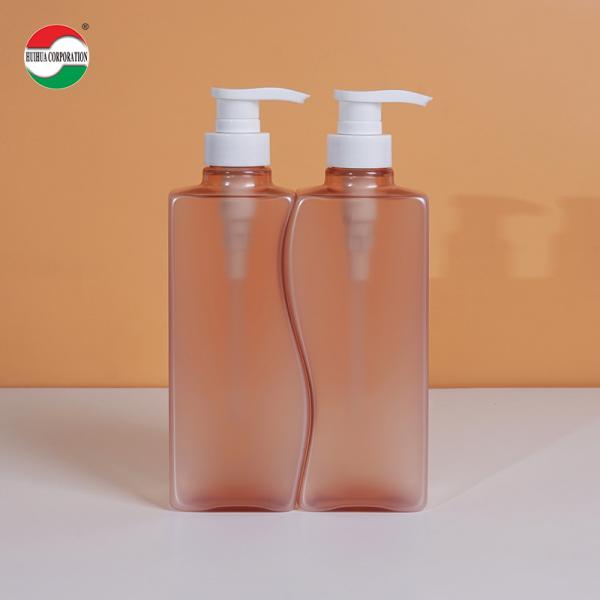 Clear PET Jars For Shampoo Shower Gel 500ml Plastic Bottle With Pump Press Lid Customized Service