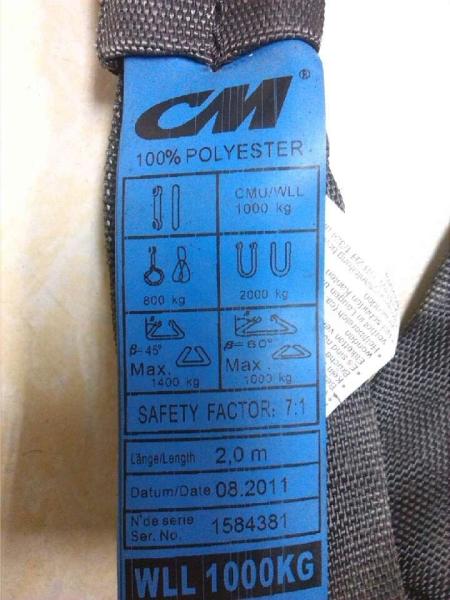 Stage lifting sling ,Heavy duty lifting sling.  According to EN1492-2 Standard, Safety factor 7:1 ,  CE,GS certificate