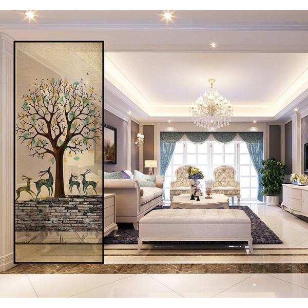 Decorative Wire Laminated Glass Partition Home Living Room Glass Panels