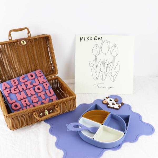 Силиконовый столовой набор, Силиконовая разделенная кошачая тарелка, кошачая лож