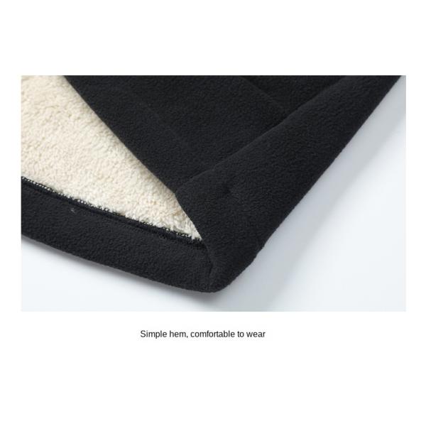 Large Size Men's Casual All-Match Trend Coat Vest with Fleece Lining and Stand Collar