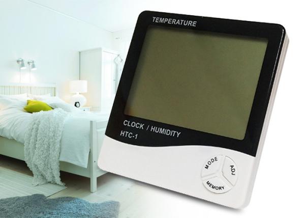AAA Battery Indoor Digital Thermometer Set Time Measuring Humidity And Temperature