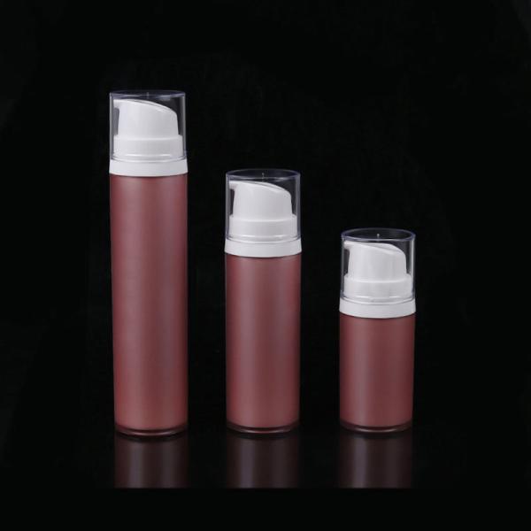 Belle bouteille de pompe sans air en acrylique vert/brun 15/30/50 ml