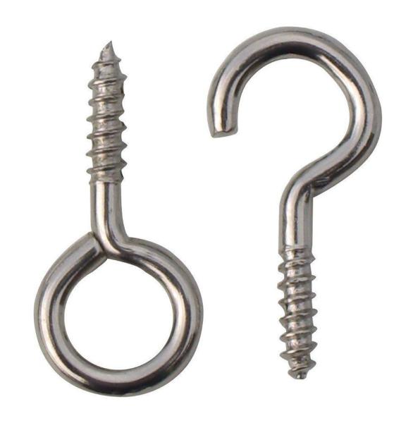 O olho de parafuso de aço inoxidável do metal principal redondo do olho de parafuso engancha os pinos que de 25mm mini 6x13 engancha 4mm 7mm