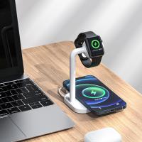 15W Desktop de carregamento rápido 2 em 1 carregador sem fio para o telefone celular magnético do relógio