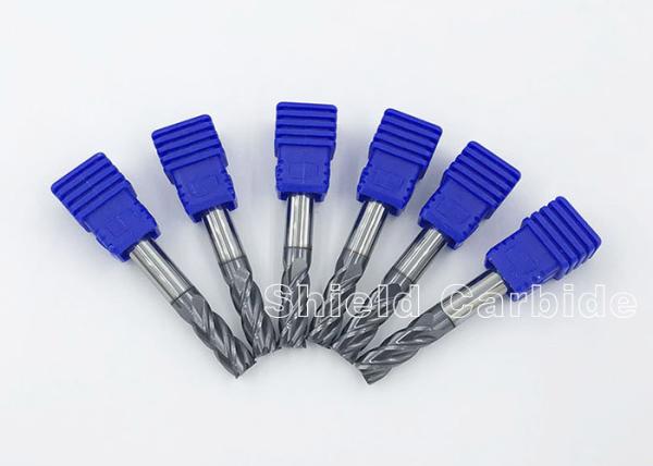 TiN Coated 4 Flute Carbide End Mill Cutter With Straight Shank General Milling