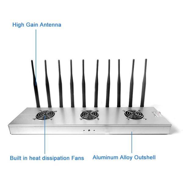 Jammer сигнала канала 10m 20W 10 сотового телефона 5G настольный
